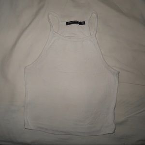 White Halter Crop Top